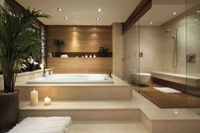 Glass-Enclosed Spa Tub